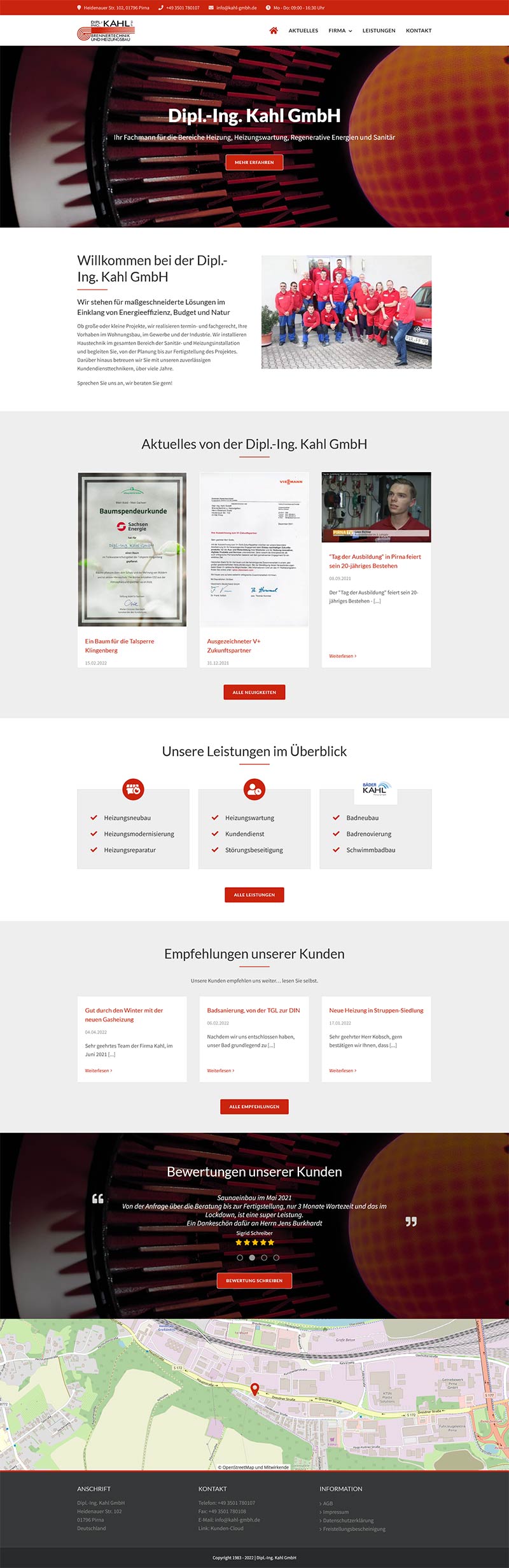 Kahl GmbH - Screenshot Fullsize Startseite