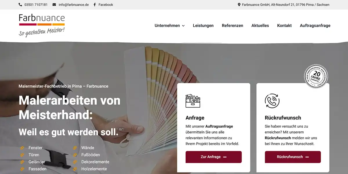 Farbnuance GmbH - Malermeister-Fachbetrieb aus Pirna
